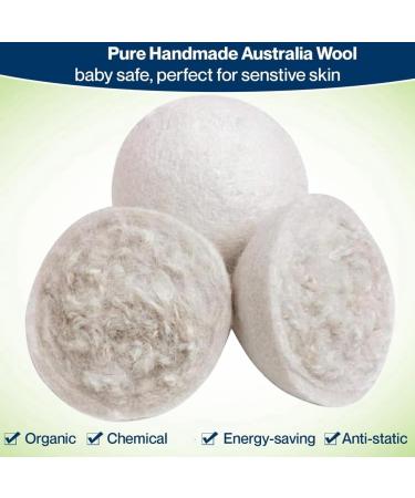 Sgnsvj 6Pcs Wool Dryer Balls- Premium Natural - Made with Wool That Replaces Dryer Sheets - Lint Remover Easy to Use 7cm - Buy Online on SooperMarket.com