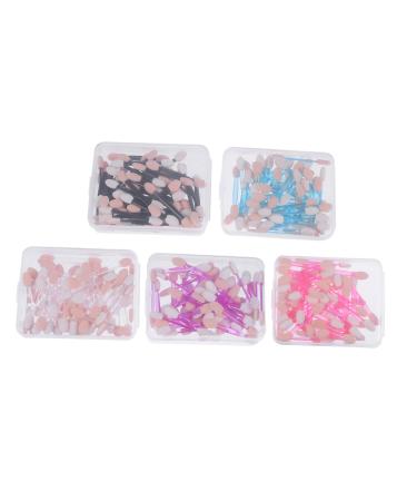 Baluue 750 Pcs 5 Boxes Plastic Eye Shadow Sponge Eyeshadow Brush Non Latex Cream Applicator