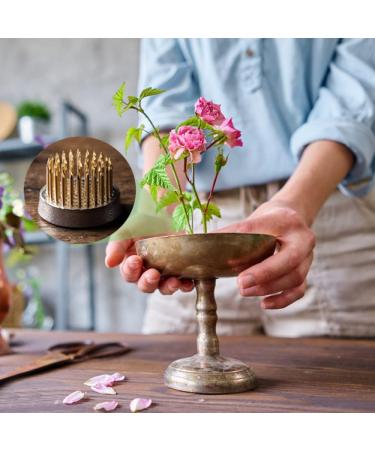 12PCS Round Flower Frog Japanese Floral Pin Arrangement Tools - Gold - Buy Online on SooperMarket.com