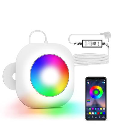 Lylmle 20W LED pool lights 12V smart color changing underwater lights with app control dimmable timer schedule IP68 Magnetic pool pool lighting with 8m cable for installation pools installation pool white 20W
