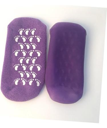 Mikinona Gel Socks for Moisturizing Spa Moisture Socks Women Hands Whitening Gloves Spa Gel Socks Moisturizing Gel Socks Exfoliating Hand Gloves Moisturizing Socks Cosmetic Purple medium - Buy Online on SooperMarket.com