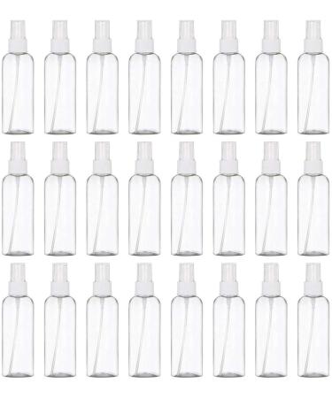 24 PCs empty spray bottle 100ml spray bottle Small reusable and refillable small transparent plastic bottles for cleaning alcohol disinfection travel essential oils perfumes