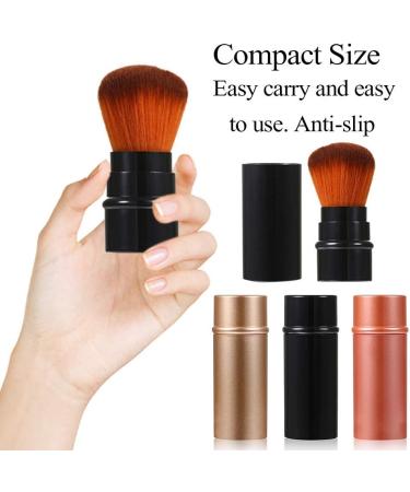 Vtrem 3PCS Kabuki Foundation Brush Retractable Red Black Brown Professional Travel Brushes Blush Foundation brush Makeup Brush Set Blush Brush Red/Black/Brown - Buy Online on SooperMarket.com