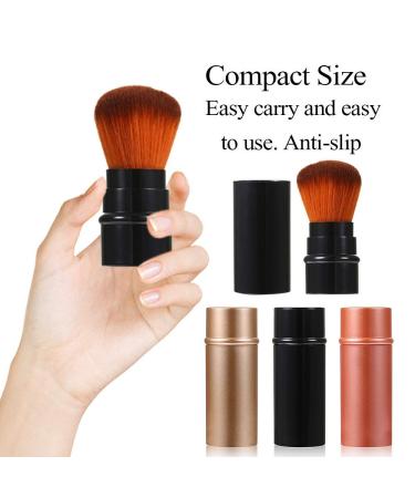 Vtrem 34 Colors Kabuki Foundation Brush Retractable Red Black Travel Makeup Brush Set - Buy Online on SooperMarket.com