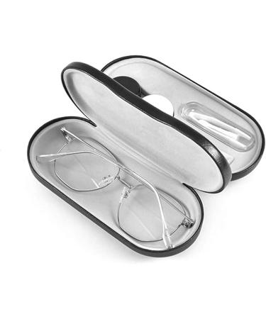 Alladaga 2 in 1 Glasses Case Set - Portable Contact Lens & Glasses Holder - Black - International Shipping Available - Buy Online on SooperMarket.com