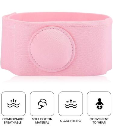 2pcs Cotton Umbilical Hernia Belt for Baby | Pink Infant Navel Support Wrap - Buy Online on SooperMarket.com