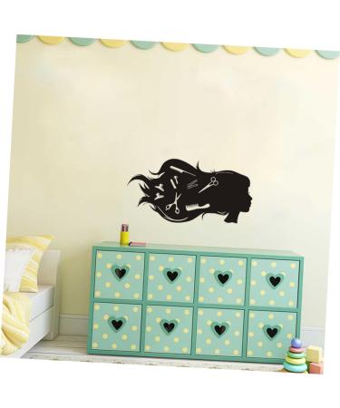 Gogogmee Self-Adhesive Wall Sticker Wall Sticker for Hair Salon Barber Shop Wall Decal Homedecor Wall Sticker for Salon Decoration for Home Hairdressing Wall Sticker Wall Decals - Buy Online on SooperMarket.com