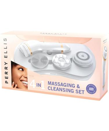 Perry Ellis 4-in-1 Cordless Facial Cleansing Brush & Massager for Women | Face Brushes for Cleansing, Exfoliating & Massage | Facial Skin Care Products - Buy Online on SooperMarket.com