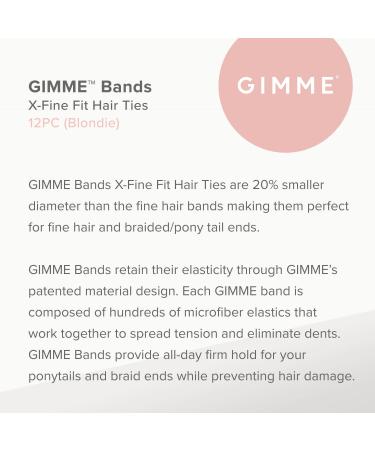 Gimme Beauty Extra Fine Hair Ties Blondie - Seamless Microfiber Elastics (12 Count) - Gentle All Day Hold for Women & Men - Buy Online on SooperMarket.com