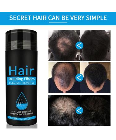 Waterproof Hair Fibers Powder for Thinning Hair & Hair Loss - Dark Brown - Instant Thickening with Spray Applicator for Men & Women - Bald Spots Filler - Undetectable & Long-Lasting Results - Buy Online on SooperMarket.com