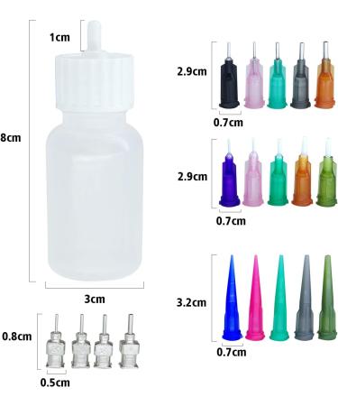 Xmasir Multi-Purpose Precision Applicator JAC Bottle for Henna - 2 Pieces 28 ml + 4 & 16 Needle Tips - Ideal for Fine Detailing - Buy Online on SooperMarket.com