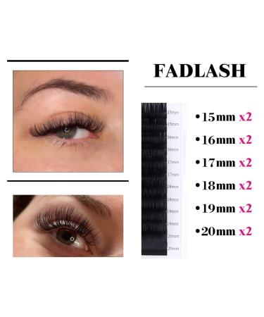 Professional Classic 1:1 Eyelash Extensions - 0.05mm CC Curl Mix (15-20mm) - Natural Black Volume Lashes for International Shipping - Buy Online on SooperMarket.com