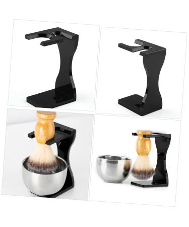 Premium Beard Brush Holder & Shave Brush Organizer - Electric Shaver Storage Rack & Razor Stand for Men | Acrylic Shaving Base - Buy Online on SooperMarket.com
