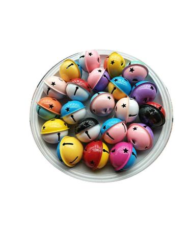 MyMagic 30pcs 4CM Jingle Bell Colorful Metal Charming Bells for DIY Craft Pet Pendants Holiday Party Decoration or Key Chain (4CM, 30pcs) 4CM 30pcs