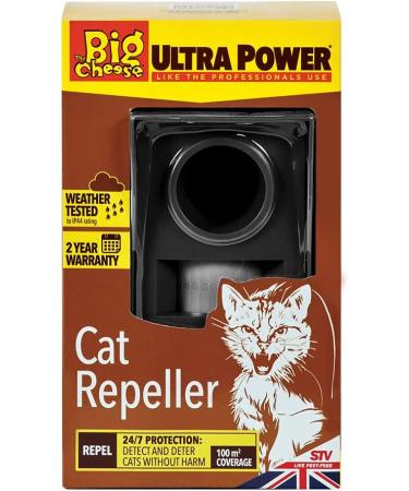 Defenders STV606 Mega-Sonic Cat Repeller Motion-Activated Cat Repellent & STV612 9 V Universal Mains Adaptor Extension Cable for Use with Mega-Sonic Cat Repellers Black One Size + STV612 9 V Mains Adaptor - Buy Online on SooperMarket.com