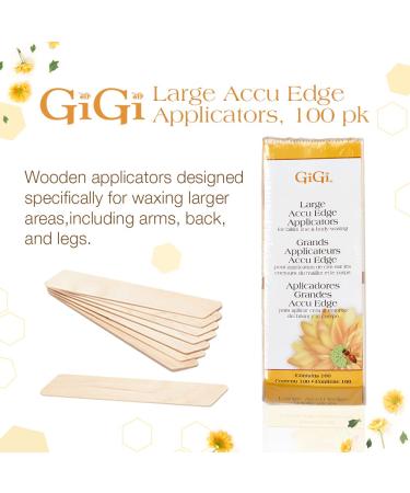 Gigi Accu Edge Wax Spatulas - 100 Count Pack - Large Applicator - Buy Online on SooperMarket.com
