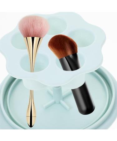 Beavorty Makeup Brush Drying Stand & Cleaning Set | Space-Saving Holder & Cleaner Mat for Brushes & Sponges | Ultimate Makeup Storage Solution - Buy Online on SooperMarket.com