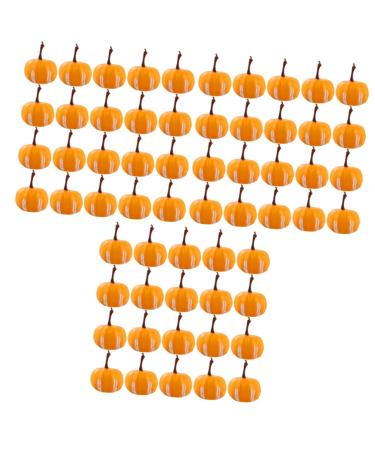 PRETYZOOM 60 pcs Halloween pumpkin simulation small pumpkin halloween manual Accessories little pumpkin pumpkin Halloween pumpkin decoration fake pumpkin simulation pumpkin Foam decorate Yellowx3pcs 2.2X3.4CMx3pcs