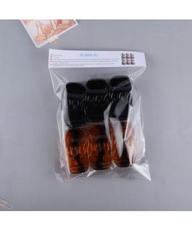 12 Medium Hair Claw Clips - No-Slip Grip for Women & Girls | Black & Brown - Buy Online on SooperMarket.com