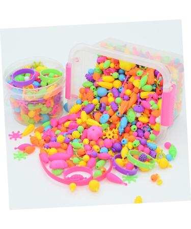 KOMBIUDA 1 Box Bracelet for Little Girl Jewelry Toys DIY Necklaces Beads Jewelry Childrens Toy Pop Beads Toys Rayan Toys for Fun Jewelry Making Kit Pop Snap Beads - Buy Online on SooperMarket.com