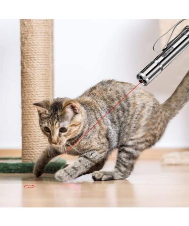 Cyahvtl Laser Pointer Toy for Cats & Dogs - Interactive Red Dot LED Light Pointer - USB Charging - 5 Patterns - Buy Online on SooperMarket.com