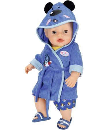 Buy Zapf Creation Baby Born Bath Deluxe Bathrobe Set - Blue Doll Clothing 43 cm | International Shipping Available - Buy Online on SooperMarket.com