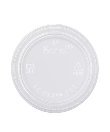 Karat FP-PL200-PET Lids for 1 oz Squat-2 oz PET Portion Cup (Case of 2500)