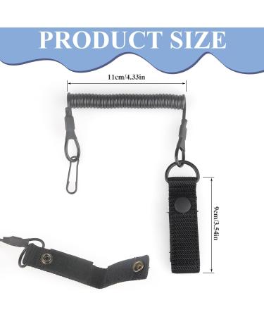 ZDNT 2 PCs Black Spiral Key Rings | Paracord Tactical Lanyard for Fishing Hiking Hunting & Mountaineering - Buy Online on SooperMarket.com