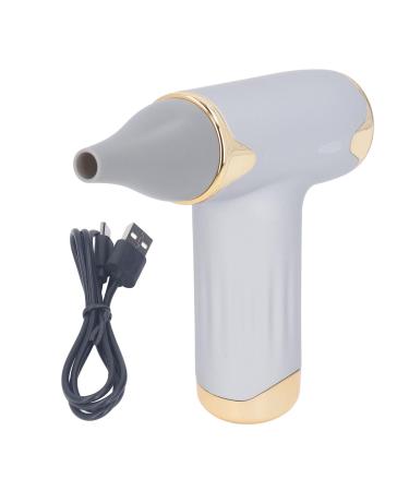 Alomejor Mini Fan Portable Hair Dryer for Pets 4 Levels Wind 1100mAh Battery Bladeless Design for Cats Dogs and Other Pets (Silver)