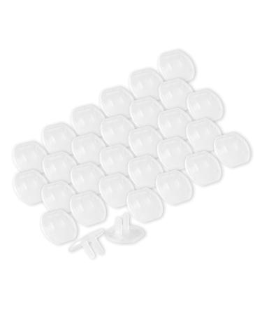 Power Gear Plastic Outlet Covers, Shock Prevention, Child Safe, Easy Install, UL Listed, Clear, 51175, 30 Count (Pack of 1) Clear 30 Pack