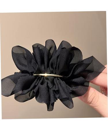 Chiffon Flower Hair Clips Set - 3PCS French Barrettes for Women and Girls in 3 Colors - Buy Online on SooperMarket.com