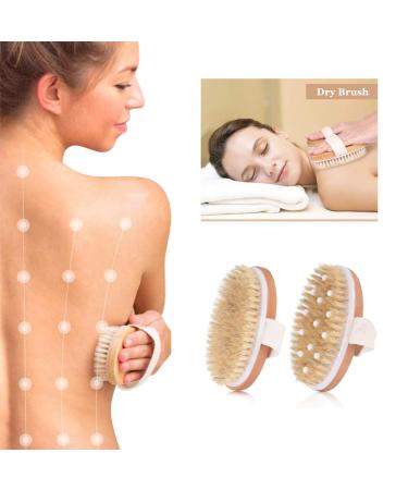 Spclsim Bath Brush Set - Natural Loofah Shower Brush and Body Scrubber for Men and Women - Gentle Exfoliating and Circulation Boost - Buy Online on SooperMarket.com