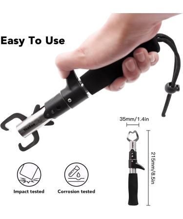 YeaSee Fishing Pliers & Fish Lip Gripper Set | Saltwater Resistant Tools with Rubber Handle, Line Cutter, Hook Remover & Sheath | Ideal Ice Fishing Gear & Gift for Men - Buy Online on SooperMarket.com
