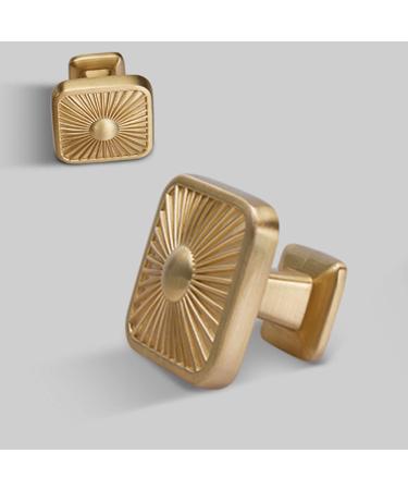 Cupboard Handles Copper Knobs 2PCS Solid Kitchen Cabinet Drawer Knobs Modern Furniture Pulls Cupboard Pull Handle Hardware Gold Wardrobe Door Handles Single Hole with 16mm Screws 33mm/1.3in 33mm/1.3in Gold