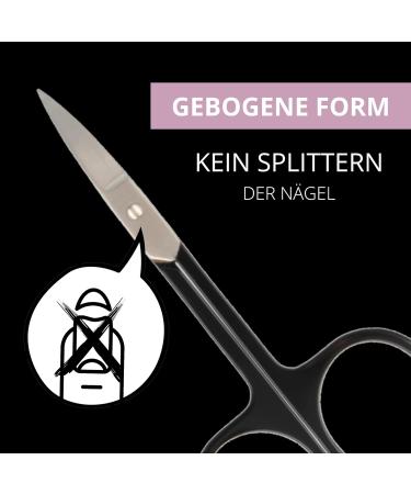 Parsa Beauty Lov.U Nail Scissors - Precision Stainless Steel Nail Cutter for Fingernails & Toenails (Black) - Bent Design for Optimal Use - Buy Online on SooperMarket.com