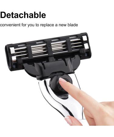 Xiaoxin Portable Metal Razor with PU Storage Bag | 3-Blade Washable Manual Mustache Removal Tool - Safety Bar Design for Perfect Grooming - Buy Online on SooperMarket.com