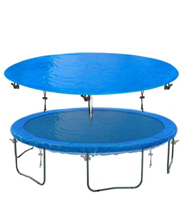 Trampoline Cover-12 14 15 Ft Trampoline Weather Cover, 4 Season Trampoline Protection Cover, Waterproof Trampoline Covers for Winter, Suitable for Round Trampolines and Swimming Pools(14 FT Blue)