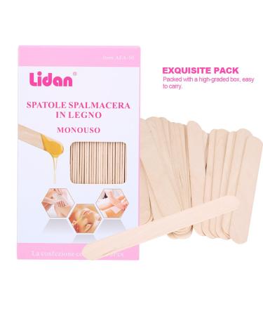 50pcs Wooden Wax Spatula - Disposable Facial Mask & Hair Removal Applicator | Best Quality Tongue Depressor for Spa & Home Use - Buy Online on SooperMarket.com