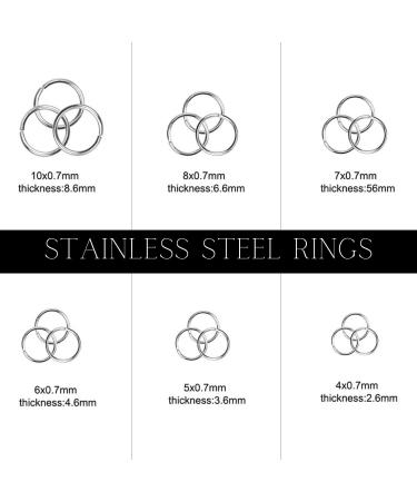 QSAAB Easy Open Silver Jump Rings Set - 1700 pcs with Storage Box | Keychains, Earrings, Necklaces | 4mm-10mm Sizes in 12 Compartments - Buy Online on SooperMarket.com