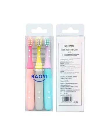 liquan Children's toothbrush soft hair 2-5 years old cartoon silicone brush head baby deciduous baby toothbrush