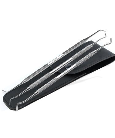 3 Corners Foot care set Foot care instrument with case stainless steel Fine medium Medium wide ends Nail lifter nail care double instrument Pedicure instrument.Quality from specialist shop 3-part set