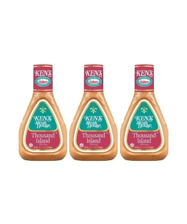 Ken's Steak House Thousand Island Dressing, 16 FL OZ (Pack of 3)