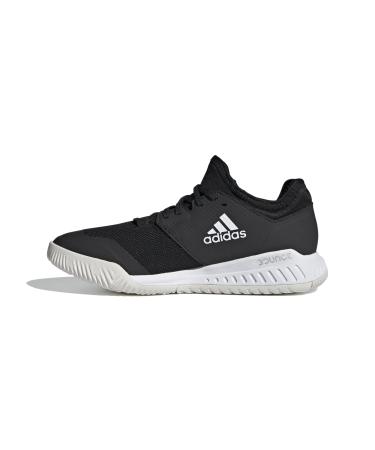 adidas Women's Court Team Bounce Volleyball Shoe 9 Black/White/Silver Metallic