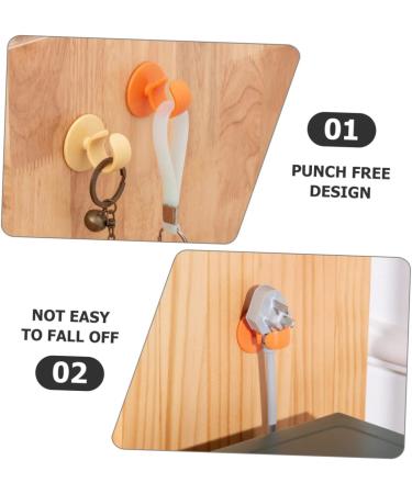 Cabilock 36-Piece Self-Adhesive Wall Hooks - Silicone & ABS Nail Hooks for Easy Hanging | No Punching Required Ideal for Home & Bathroom Use - Buy Online on SooperMarket.com
