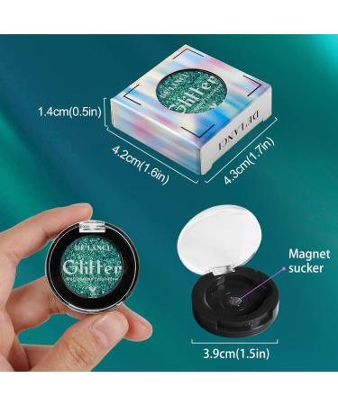 Afflano Shimmery Green Multichrome Eyeshadow - Long-Lasting Glitter for Green Eye Makeup - Buy Online on SooperMarket.com