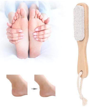 Foot file tote foot cuticle remover pedicure foot file skin callus pumice removal stone foot pedicure tool with wooden handle for pedicure and foot care - Buy Online on SooperMarket.com