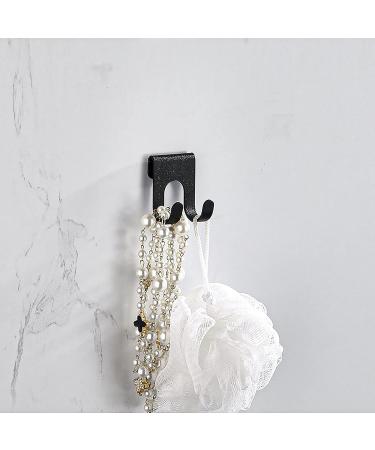 Self-Adhesive Razor Holder & Towel Hook - Bathroom & Kitchen Organizer (Black 2-Pack) - Buy Online on SooperMarket.com
