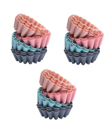 36 Pcs Silicone Muffin Cup Cupcake Reusable Baking Cups Silicone Molds Parchment Cup Muffin Baking Cups Non- Stick Muffin Pan Cake Molds Soap Mold Biscuit Small Tools Silica Gel 7.5X6.3CMx3pcs
