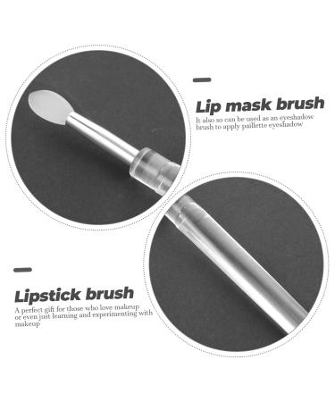 NOLITOY 4pcs Dual-Sided Lip Brush & Makeup Sponge Set | Travel & Applicator Tool for Lipstick & Eyeshadow | Transparent Color - Buy Online on SooperMarket.com