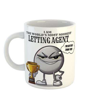 I am The World's Most Modest Letting Agent Smug Mug Sarcastic 11 oz Ceramic Mug